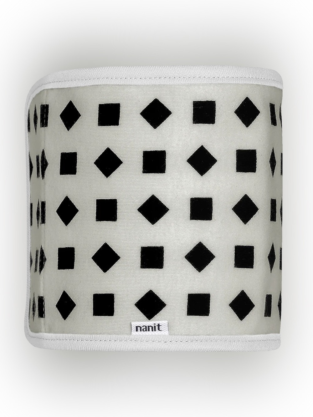 Nanit 0-3 Months White and Black Geometric Pattern Breathing Band
